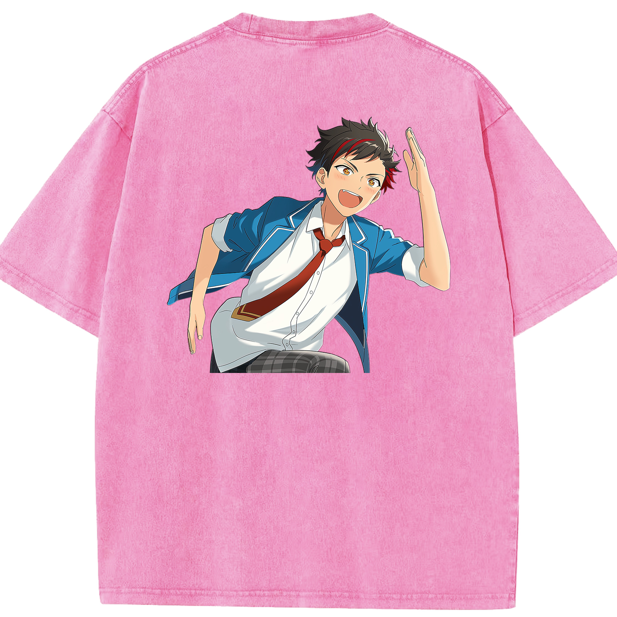（画像用） あんさんぶるスターズ! Ensemble Stars 綿100% ヴィンテージ風 半袖Tシャツ（背面プリント）